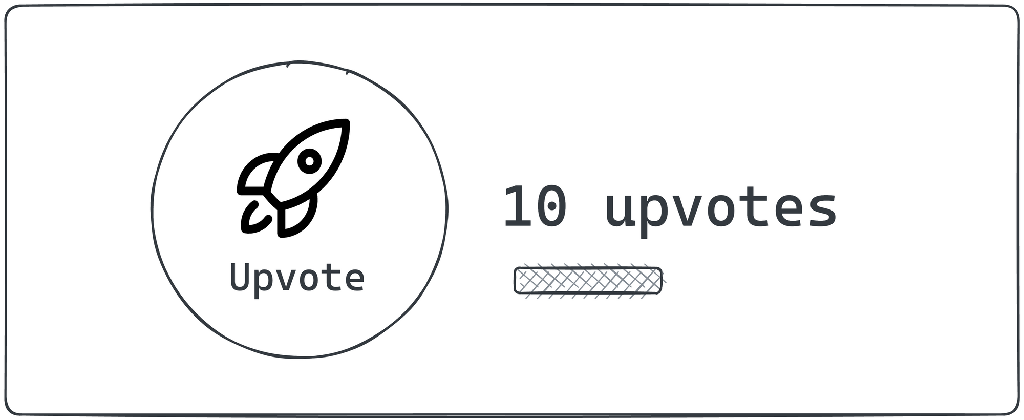 The upvote counter illustrated.
