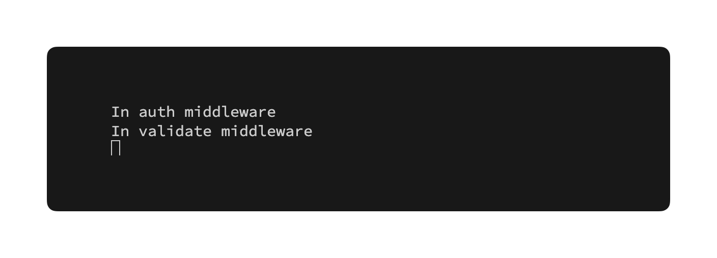 The reordered multiple middleware logs