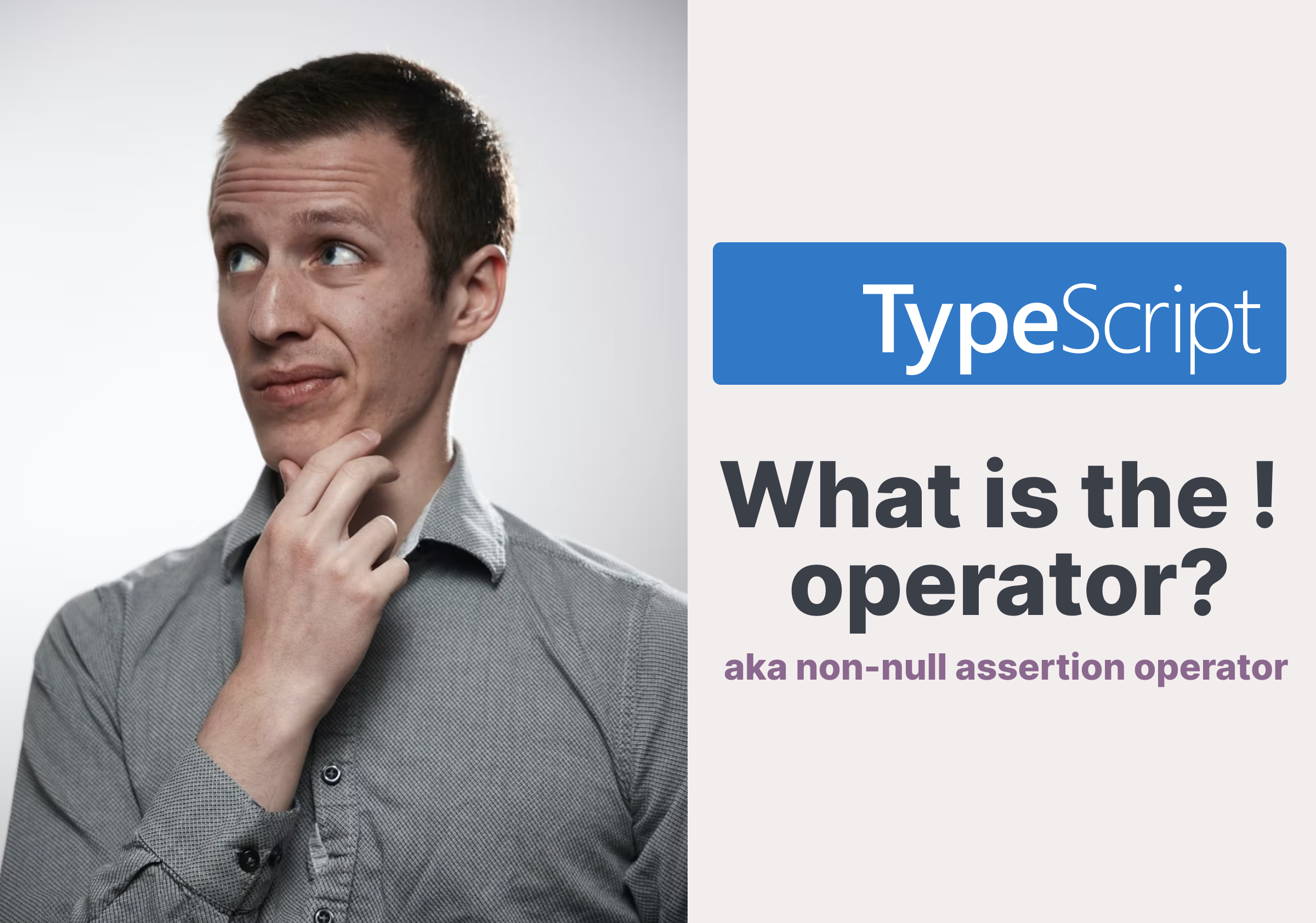 In Typescript, what is the ! (exclamation mark / bang) operator?